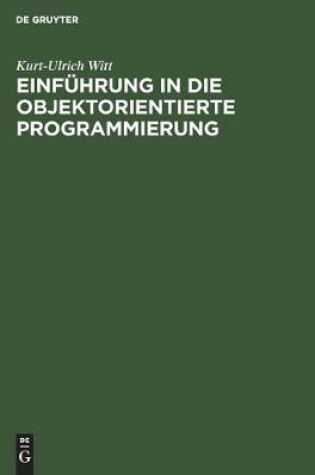 Cover of Einf�hrung in die objektorientierte Programmierung