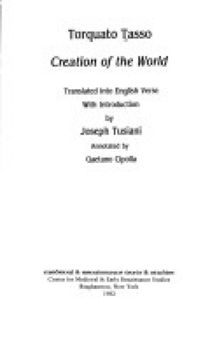 Cover of Creation of the World