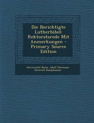 Book cover for Die Berichtigte Lutherbibel