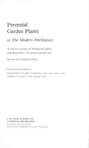 Book cover for Perennial Garden Plants or the Modern Florilegium