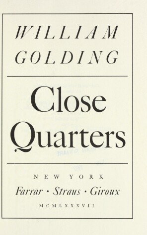 Book cover for Close Quarters