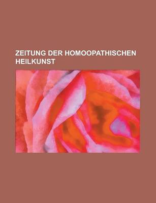 Book cover for Zeitung Der Homoopathischen Heilkunst