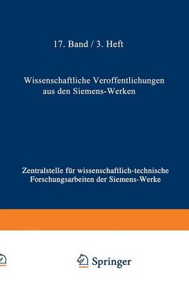 Book cover for Wissenschaftliche Veroeffentlichungen Aus Den Siemens-Werken