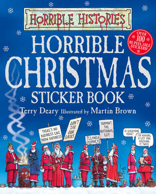 Book cover for Horrible Christmas Sticker Book