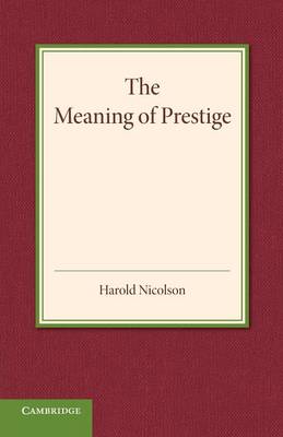 Book cover for The Meaning of Prestige