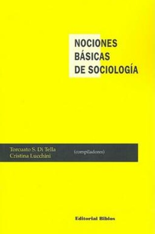 Cover of Nociones Basicas De Sociologia