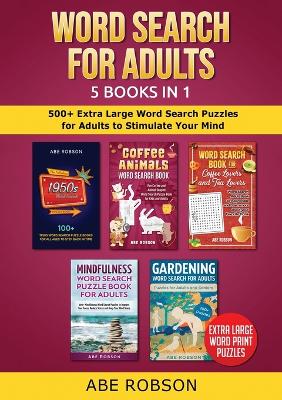 Book cover for Word Search for Adults 5 Books in 1