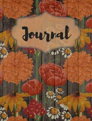 Book cover for Orange Floral Bloom Notebook