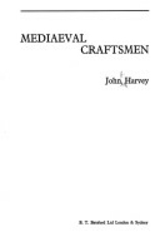 Cover of Mediaeval Craftsmen