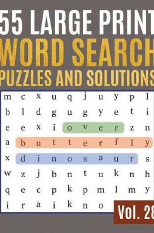 Cover of 55 Large Print Word Search Puzzles and Solutions