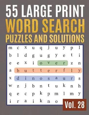 Cover of 55 Large Print Word Search Puzzles and Solutions