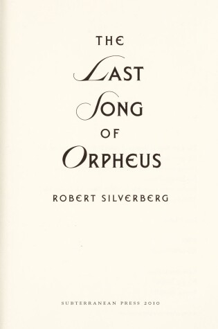 Cover of The Last Song of Orpheus