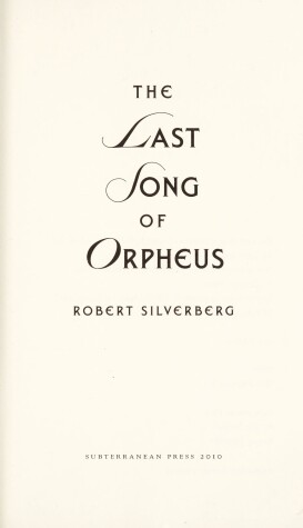 Book cover for The Last Song of Orpheus