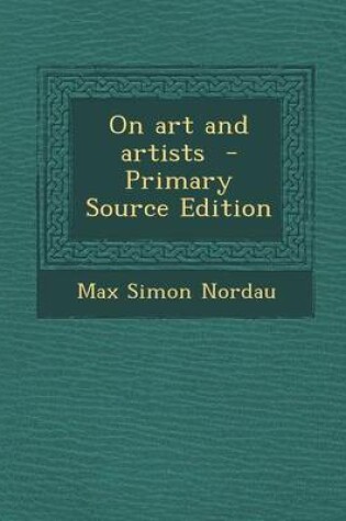 Cover of On Art and Artists - Primary Source Edition