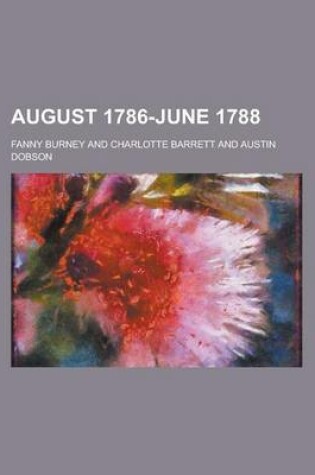 Cover of August 1786-June 1788