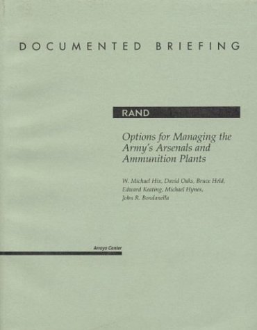 Book cover for Options for Managing the Army's Arsenals and Ammunition Plants