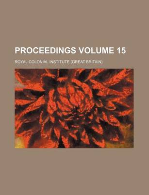 Book cover for Proceedings Volume 15