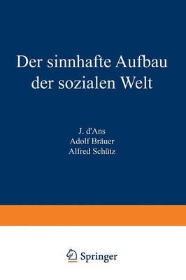 Book cover for Der sinnhafte Aufbau der sozialen Welt