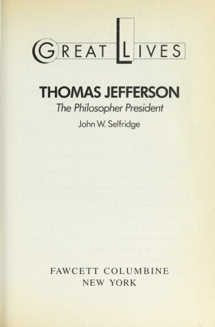 Book cover for Thomas Jefferson