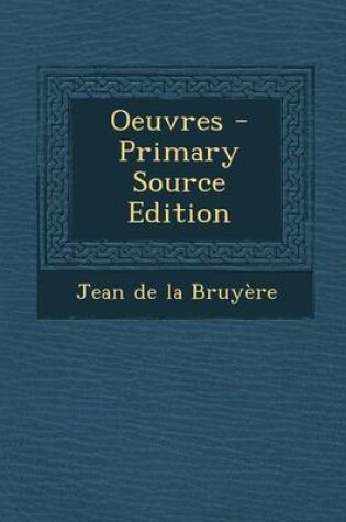 Cover of Oeuvres