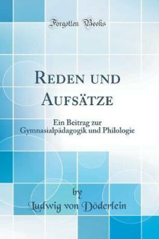 Cover of Reden Und Aufsatze