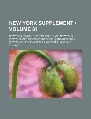 Book cover for New York Supplement (Volume 81)