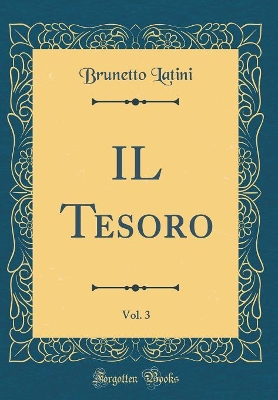 Book cover for IL Tesoro, Vol. 3 (Classic Reprint)