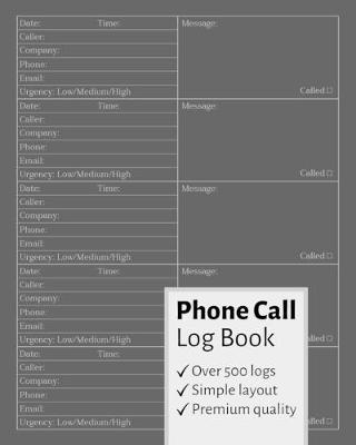 Cover of Phone Call Log Book