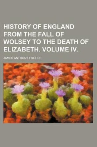 Cover of History of England from the Fall of Wolsey to the Death of Elizabeth. Volume IV