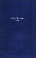 Cover of A View of Europe, 1932