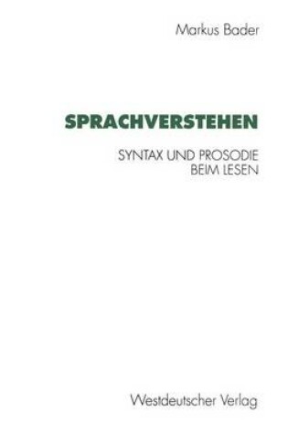 Cover of Sprachverstehen