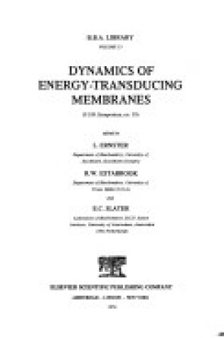 Cover of Dynamics of Energy-transducing Membranes