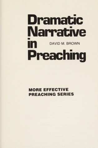 Cover of Dramatic Narrative in Preaching