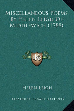 Cover of Miscellaneous Poems by Helen Leigh of Middlewich (1788)