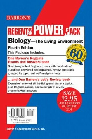 Cover of Barron's Regents Power Pack Biology Set