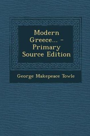 Cover of Modern Greece...