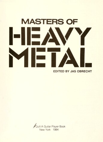 Book cover for Masters of Heavy Metal