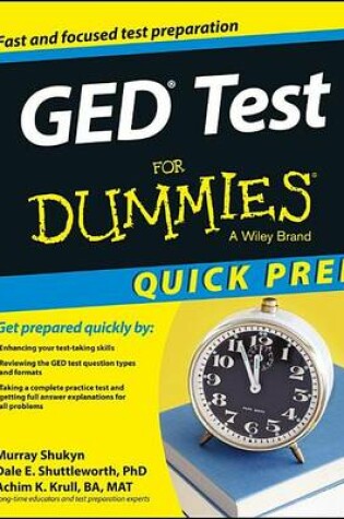 Cover of GED Test for Dummies, Quick Prep Edition