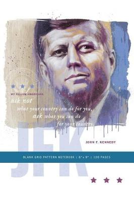 Book cover for JFK Blank Grid Pattern Notebook 6x9