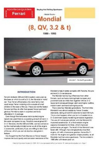 Cover of Ferrari Mondial