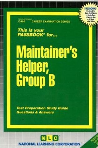 Cover of Maintainer's Helper, Group B