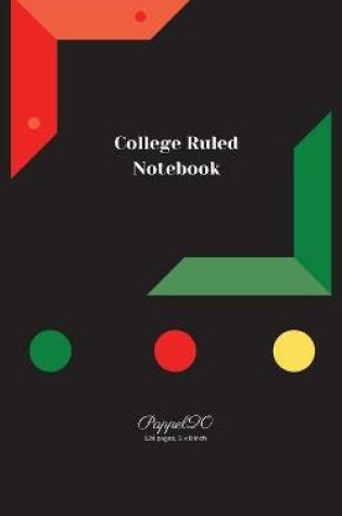 Cover of College Ruled Notebook - Black cover -124 pages- 5x8-Inches