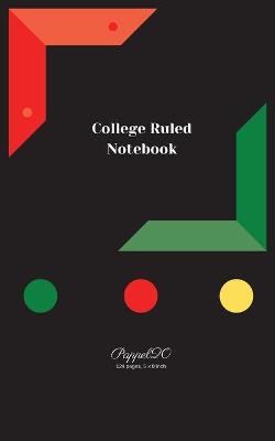 Book cover for College Ruled Notebook - Black cover -124 pages- 5x8-Inches