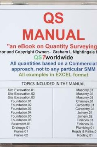 Cover of QS Manual - An ebook on Quantity Surveying (downloadable Version)