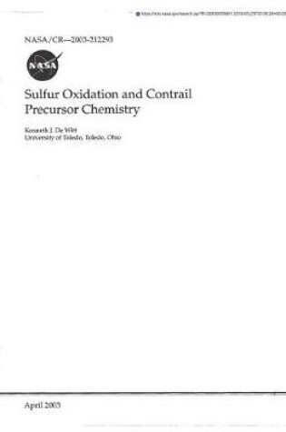 Cover of Sulfur Oxidation and Contrail Precursor Chemistry