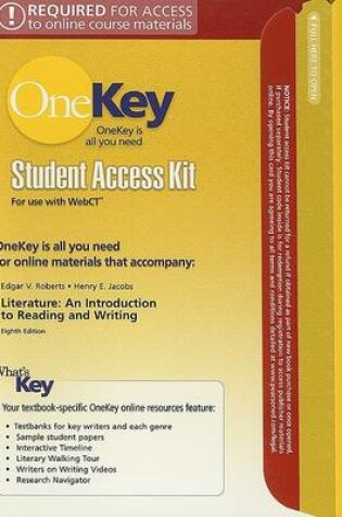 Cover of OneKey WebCT, Student Access Kit, Literature