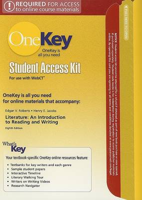 Book cover for OneKey WebCT, Student Access Kit, Literature