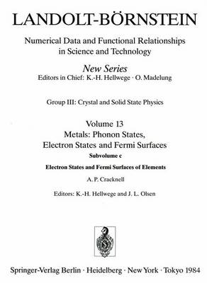 Book cover for Electron States and Fermi Surfaces of Elements / Elektronenzustdnde Und Fermifldchen Von Elementen