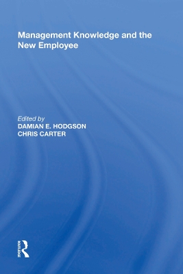 Book cover for Management Knowledge and the New Employee