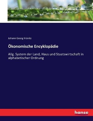 Book cover for Ökonomische Encyklopädie